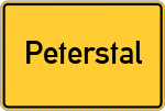 Place name sign Peterstal