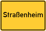 Place name sign Straßenheim