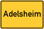 Place name sign Adelsheim