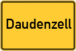 Place name sign Daudenzell