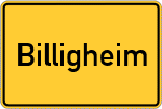 Place name sign Billigheim