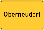 Place name sign Oberneudorf, Baden