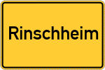 Place name sign Rinschheim