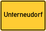 Place name sign Unterneudorf