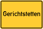 Place name sign Gerichtstetten