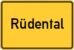 Place name sign Rüdental