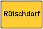 Place name sign Rütschdorf
