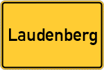 Place name sign Laudenberg