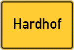 Place name sign Hardhof