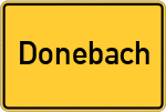 Place name sign Donebach