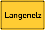 Place name sign Langenelz