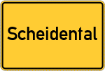 Place name sign Scheidental