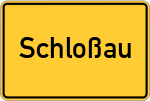 Place name sign Schloßau, Baden