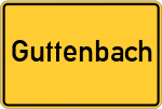 Place name sign Guttenbach