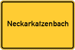 Place name sign Neckarkatzenbach