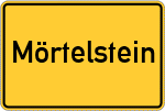 Place name sign Mörtelstein