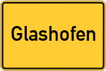 Place name sign Glashofen