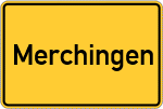 Place name sign Merchingen