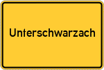 Place name sign Unterschwarzach