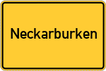 Place name sign Neckarburken