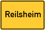 Place name sign Reilsheim