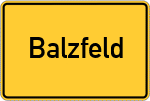 Place name sign Balzfeld