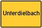 Place name sign Unterdielbach
