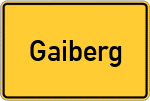 Place name sign Gaiberg
