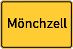 Place name sign Mönchzell