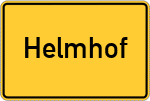 Place name sign Helmhof