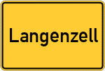 Place name sign Langenzell