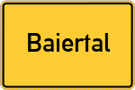 Place name sign Baiertal