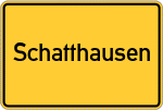 Place name sign Schatthausen