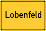 Place name sign Lobenfeld
