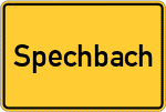 Place name sign Spechbach