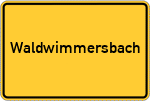 Place name sign Waldwimmersbach