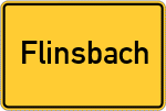 Place name sign Flinsbach