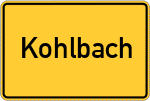 Place name sign Kohlbach