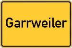 Place name sign Garrweiler