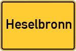Place name sign Heselbronn