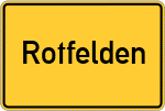 Place name sign Rotfelden