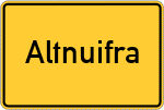 Place name sign Altnuifra