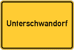 Place name sign Unterschwandorf
