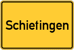Place name sign Schietingen