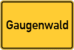 Place name sign Gaugenwald