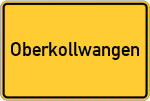 Place name sign Oberkollwangen