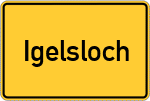 Place name sign Igelsloch