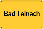 Place name sign Bad Teinach