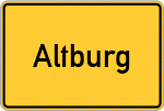 Place name sign Altburg