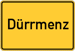 Place name sign Dürrmenz